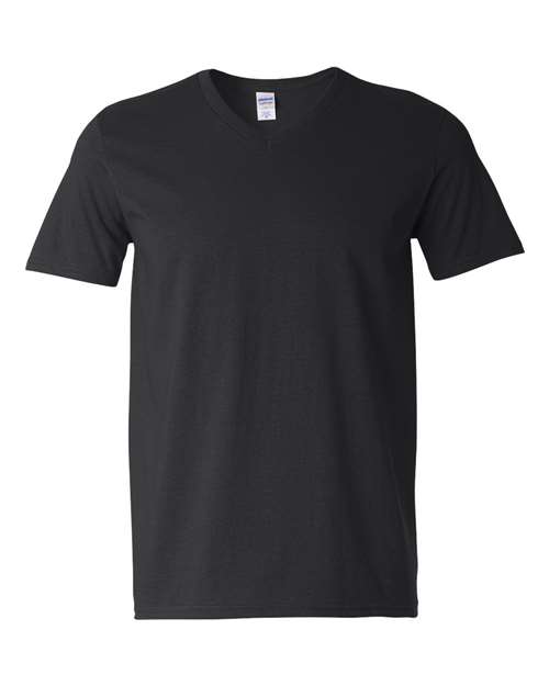 [64V00] Gildan 64V00 — Soft V-Neck (Black)