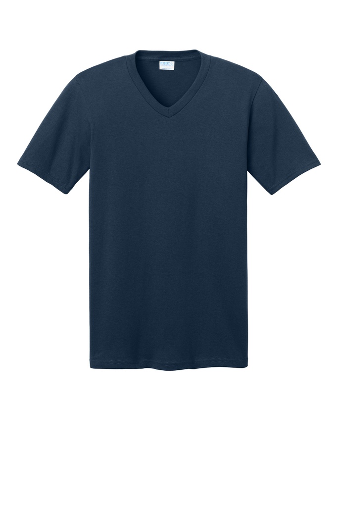 [PC54V] Port & Co. PC54V — V-Neck Tee (Navy)
