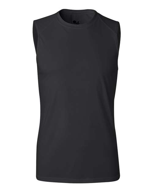 [4130] Badger 4130 — Men's B-Core Sleeveless T-Shirt (Black)