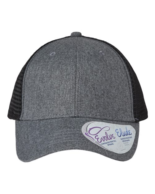 [CHARLIE] Infinity Her CHARLIE — Women's Modern Trucker Cap (Heather Grey/ Black)