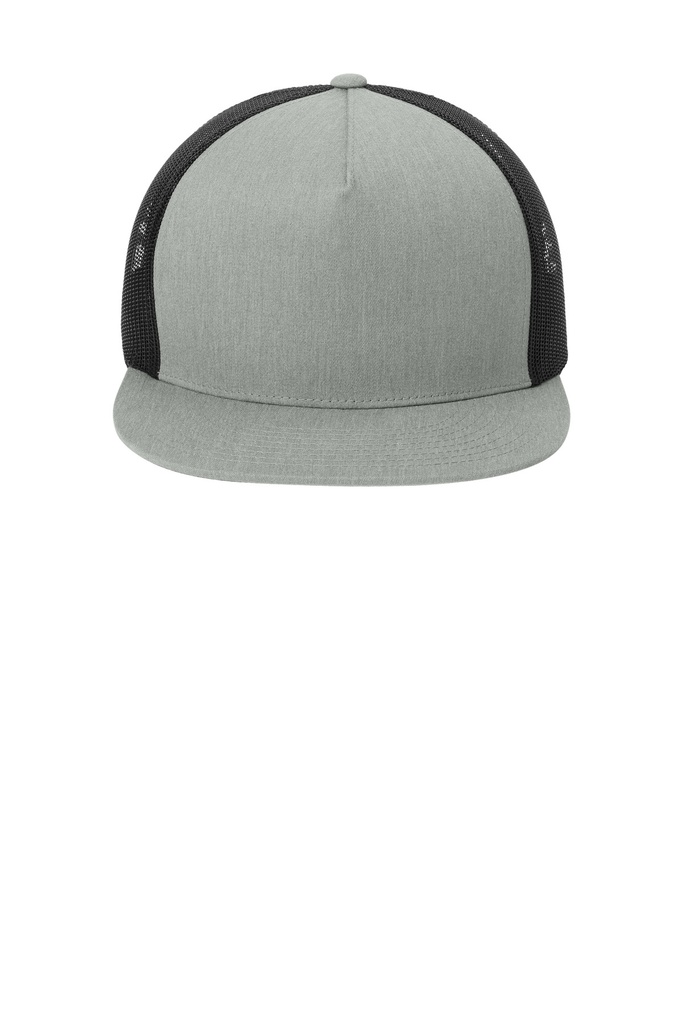 [STC38] Sport-Tek STC38 — YP Classics 5-Panel Trucker Cap (Heather Grey/ Black)