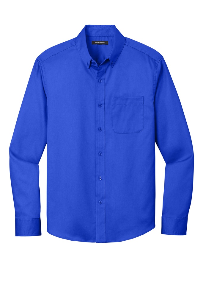 [W808] Port Authority W808 — Long Sleeve SuperPro React Twill Shirt (True Royal)