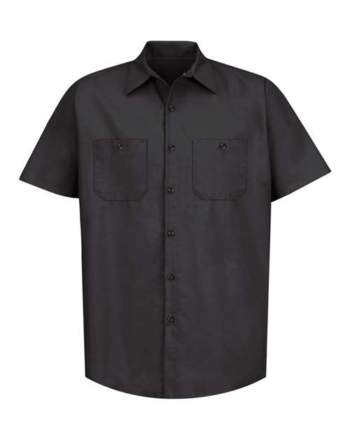 [SP24] Red Kap SP24 — Short Sleeve Industrial Work Shirt (Black)