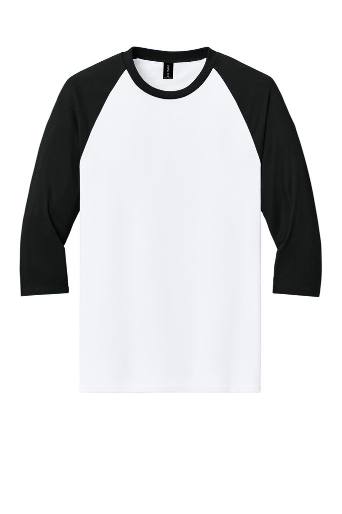 [5700] Gildan 5700 — Raglan (White/ Black)
