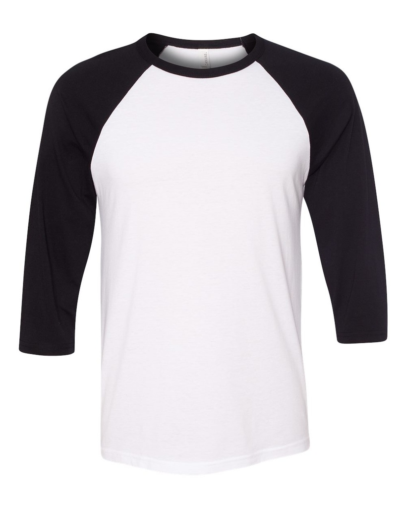 [3200] Bella+Canvas 3200 — Raglan (White/ Black)